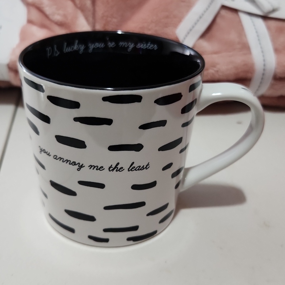You Annoy me the least coffee cup Mug lucky you're my sister New